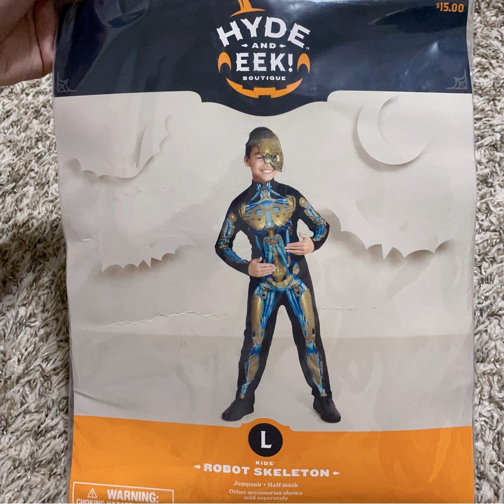 Hyde and Eek Kids Robot Skeleton Costume Size L(10-12)